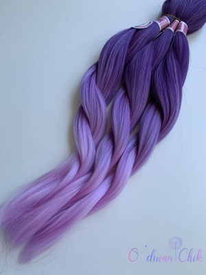 Канекалон Cocktail Rainbow 3-116 (Purple/L Purple/Lavender) (100г/140см)