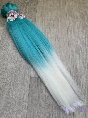 Канекалон Cocktail braid OMB 2-21 (D-mint/White) (100г/140см)