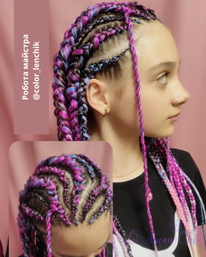 Канекалон Cocktail braid OMB 2-35 (OMB L blue) (100г/140см)